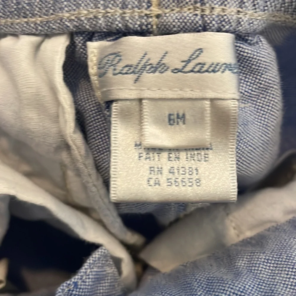 Ralph Lauren chambray pants with belt size 6 mths